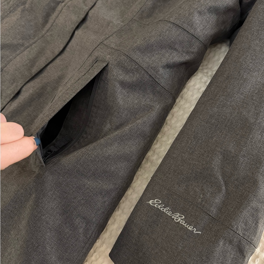 Eddie Bauer Women's Girl on the Go Insulated Waterproof Trench Coat - Gray MP - Picture 8 of 15